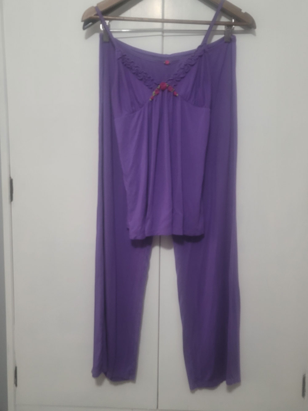 Betsey Johnson Vintage  Purple Two-Piece Pajama Set - Camisole & Pants
